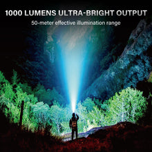 Load image into Gallery viewer, TOPEX 1000 Lumens Magnetic Base Rechargeable Work Light with 7 Light Modes &amp; 10 Hours Runtime, IP64 Waterproof &amp; Headlight, Detachable Head Lamp