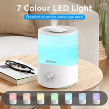 Load image into Gallery viewer, Stelive 2.5L Humidifier for Bedroom Children's Room, Cool Mist Humidifier and Essential Oil Diffuser Combo, Top Fill Humidifier for Baby, Home, Plant