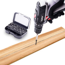 Load image into Gallery viewer, TOPEX 32-Piece CR-V Security Screwdriver Bit Set with Belt Clip Magnetic Driver Kit