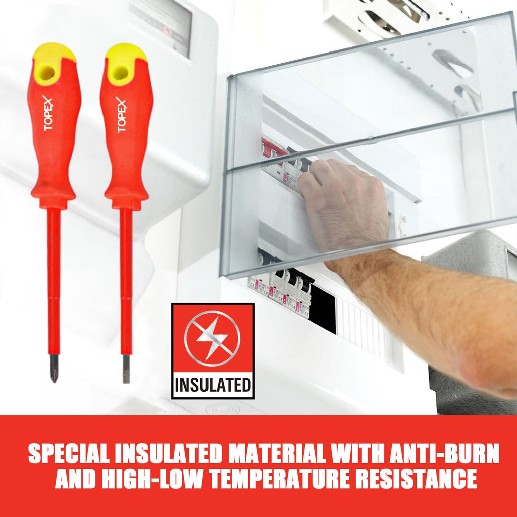 TOPEX 100 PCs Screwdriver Set Non-Slip Precision Screw Bits Sockets Kit w/ Oxford Bag