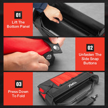 Load image into Gallery viewer, TOPEX 16 Inch Tool Bag, Multi-pocket Tool Organiser, High Bearing Wide Mouth Tool Tote Bag with Adjustable Shoulder Strap, Foldable, Rotatable Steel Handle